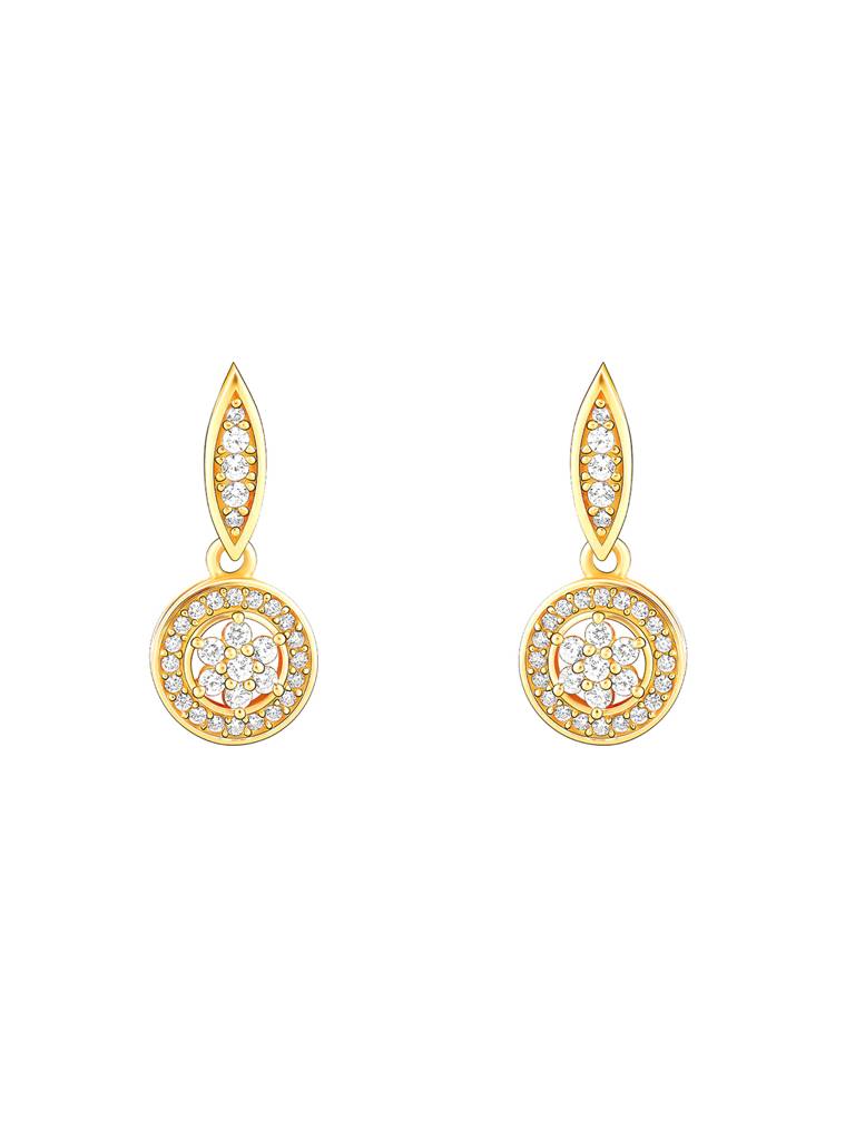 GIVA 925 Sterling Silver Golden Glow Dangling Earrings