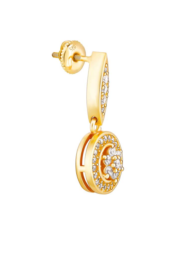 GIVA 925 Sterling Silver Golden Glow Dangling Earrings