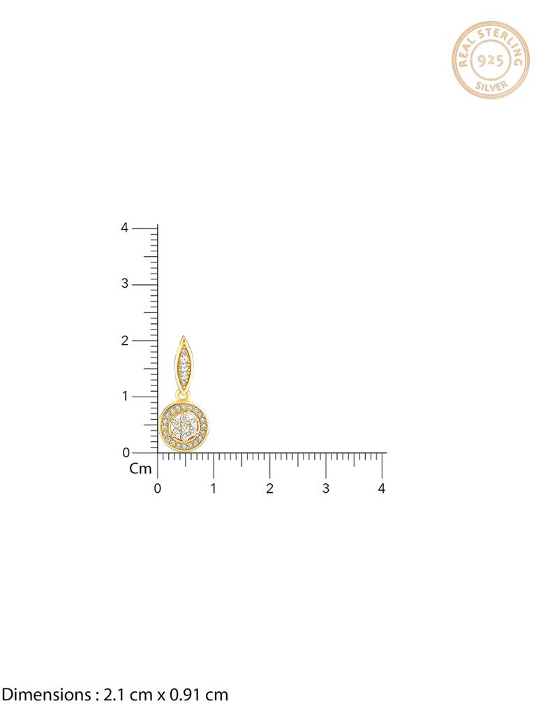 GIVA 925 Sterling Silver Golden Glow Dangling Earrings