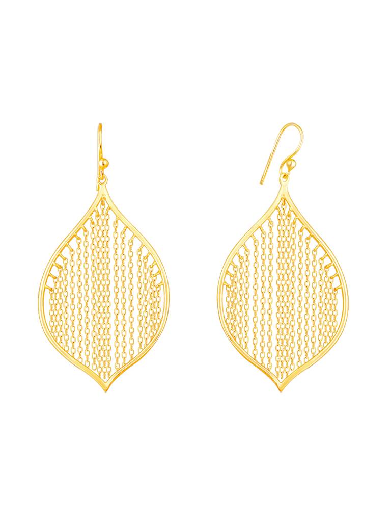 GIVA 925 Sterling Silver Golden Fringe Fantasy Earrings