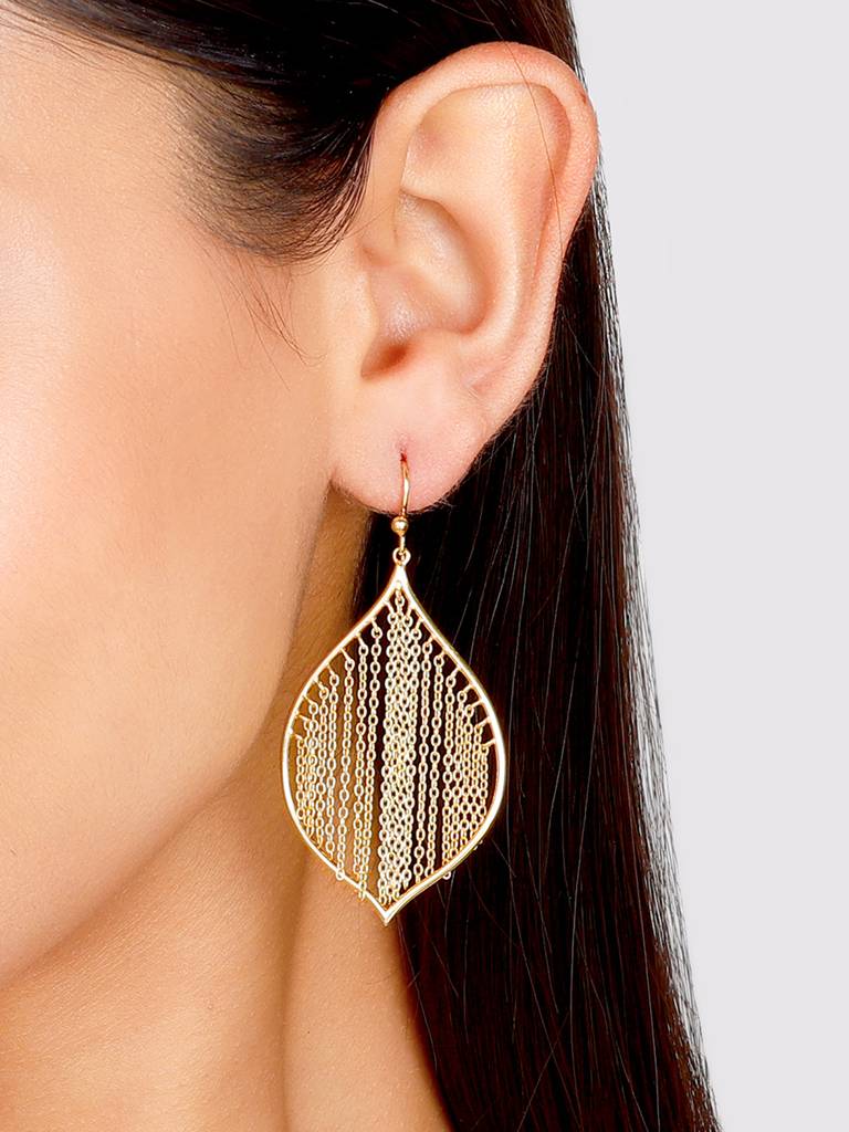 GIVA 925 Sterling Silver Golden Fringe Fantasy Earrings