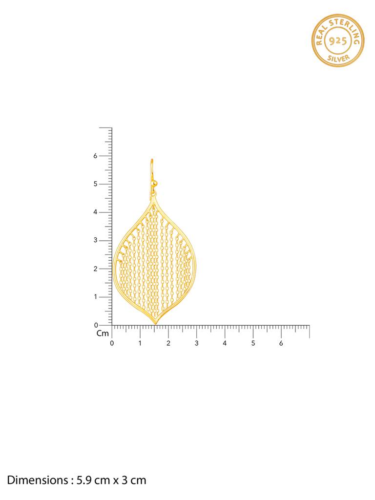 GIVA 925 Sterling Silver Golden Fringe Fantasy Earrings