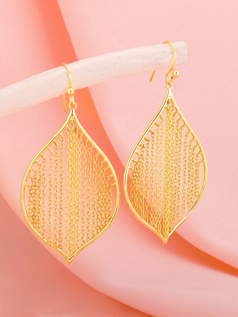 GIVA 925 Sterling Silver Golden Fringe Fantasy Earrings