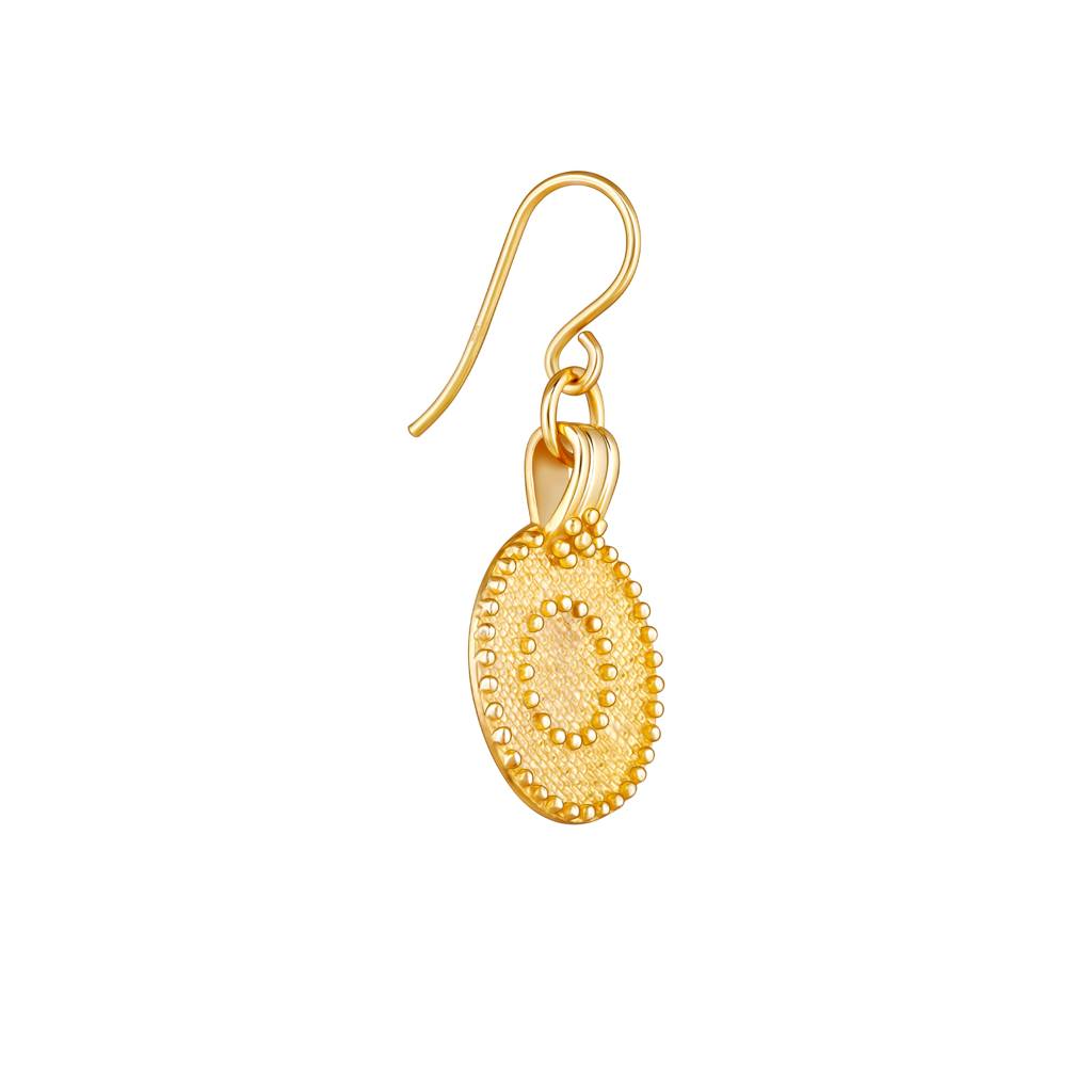 GIVA 925 Sterling Silver Golden Disc Earrings