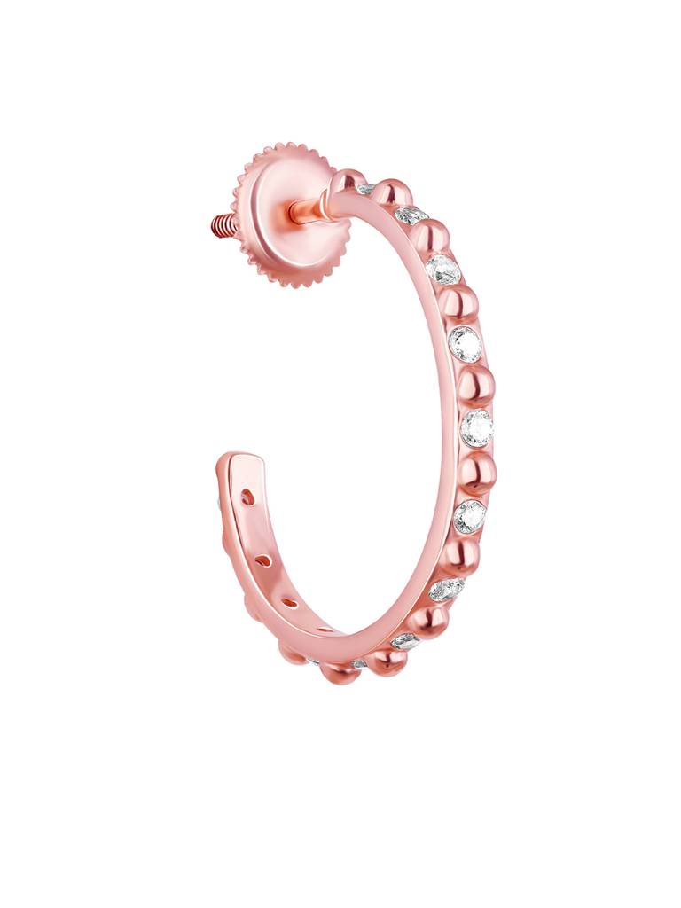 GIVA 925 Sterling Silver Rose Gold Express My Love Hoop Earrings