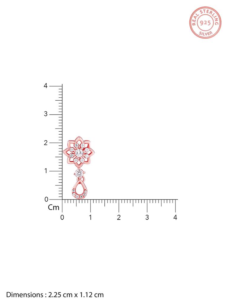 GIVA 925 Sterling Silver Rose Gold Blooming Elegance Earrings