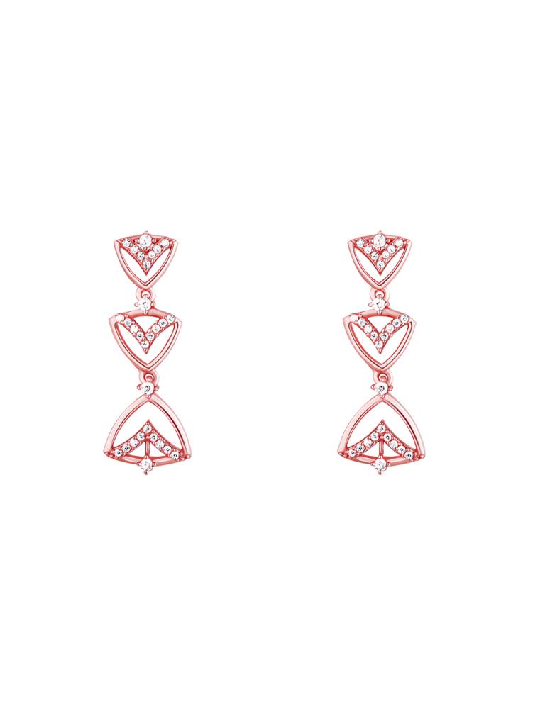 GIVA 925 Sterling Silver Rose Gold Mystical Mirage Earrings