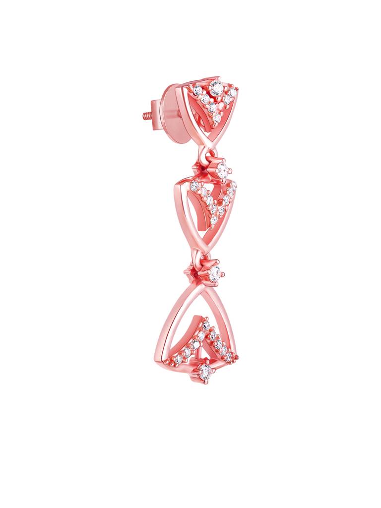 GIVA 925 Sterling Silver Rose Gold Mystical Mirage Earrings