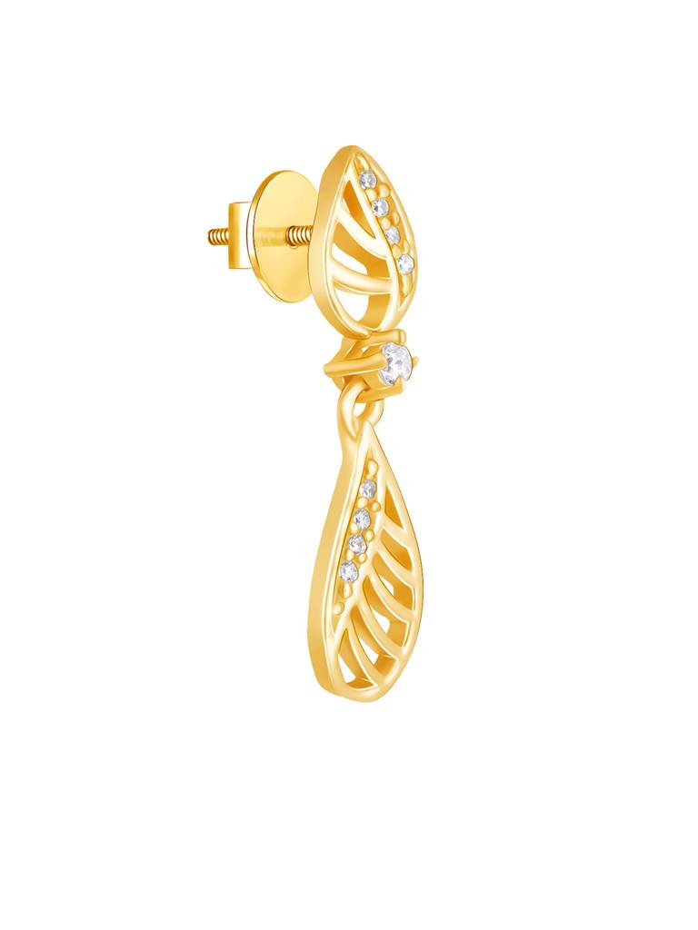 GIVA 925 Sterling Silver Golden Allure and Elegance Earrings