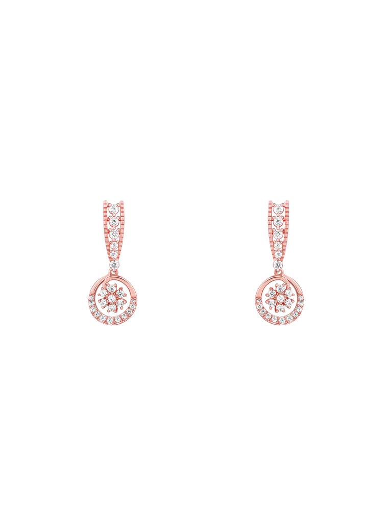 GIVA 925 Sterling Silver Rose Gold Dangling Flower Earrings