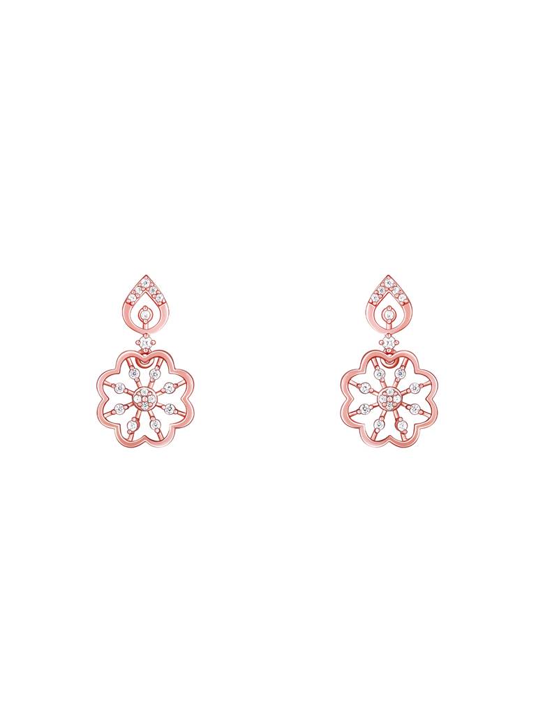 GIVA 925 Sterling Silver Rose Gold Floral Elegance Earrings