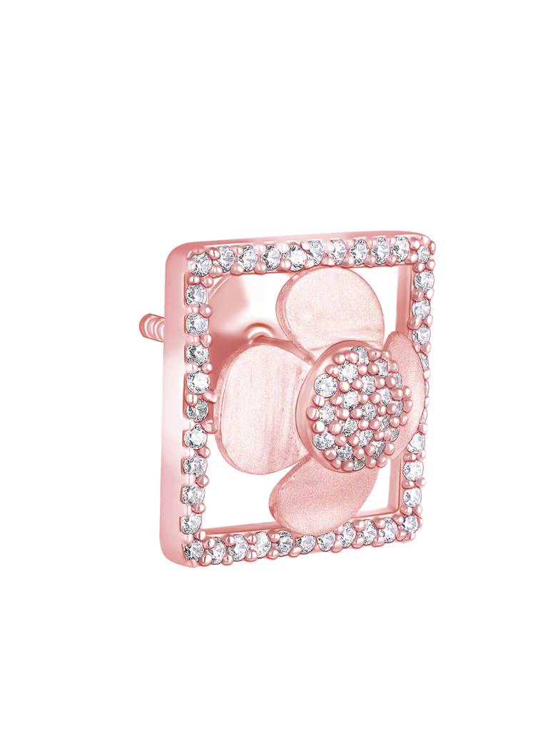 GIVA 925 Sterling Silver Rose Gold Eternal Romance Stud Earrings