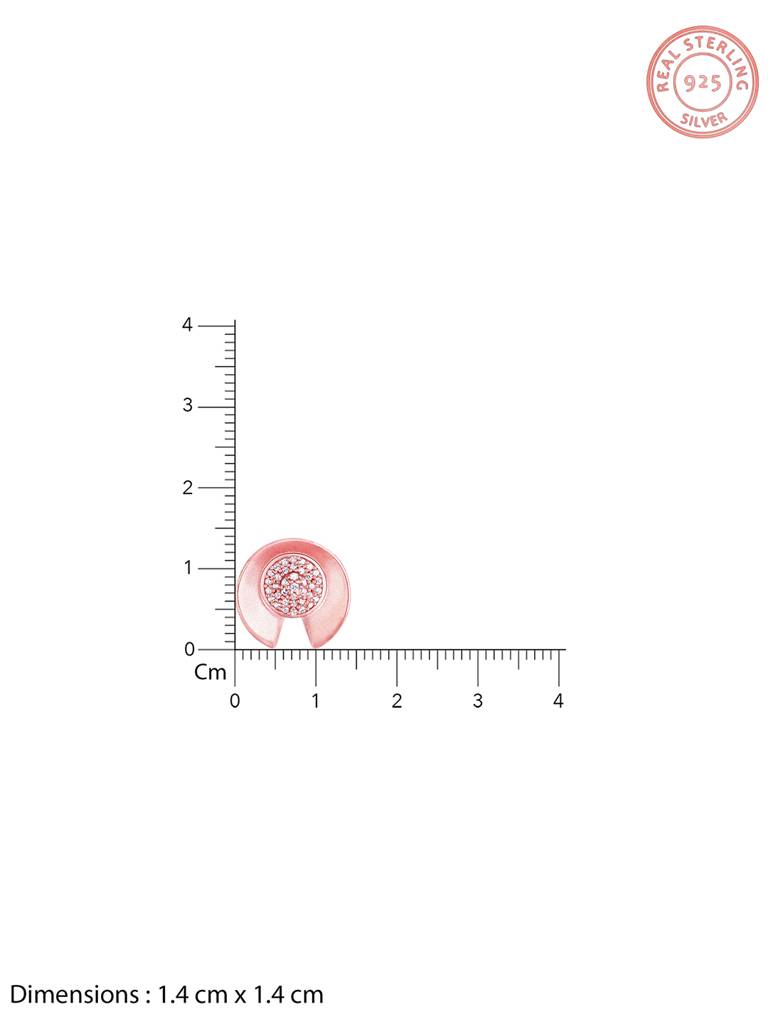 GIVA 925 Sterling Silver Rose Gold Shimmering Love Stud Earrings