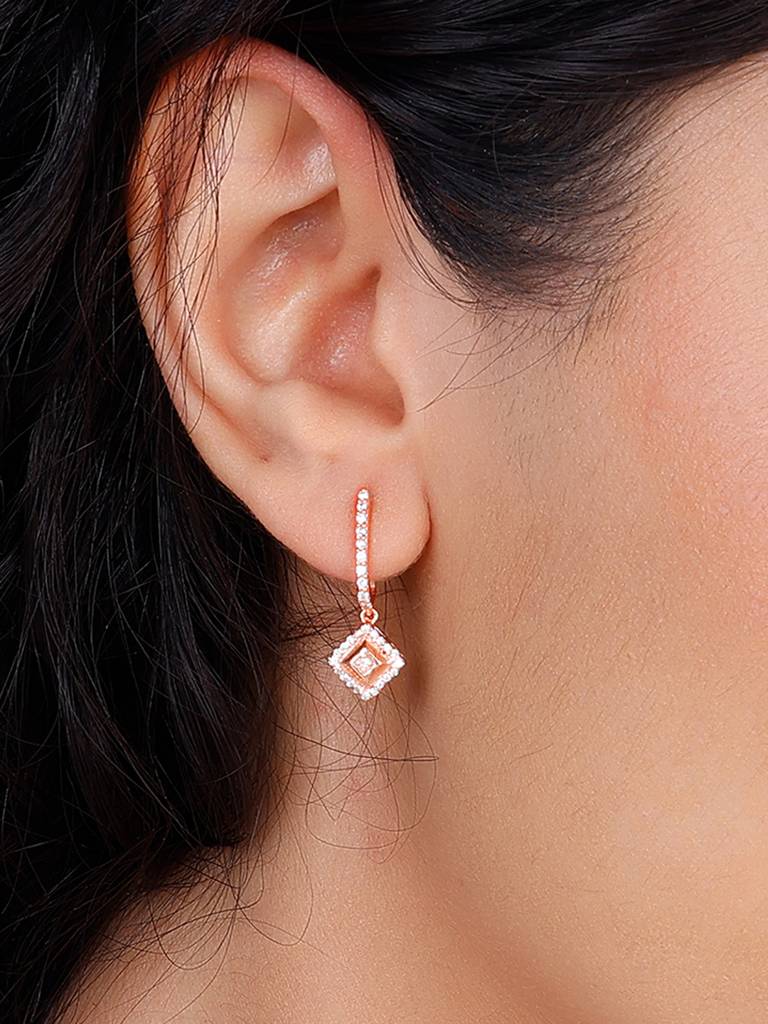 Giva 925 Sterling Silver Rose Gold Blend Of Beauty Signature Earrings