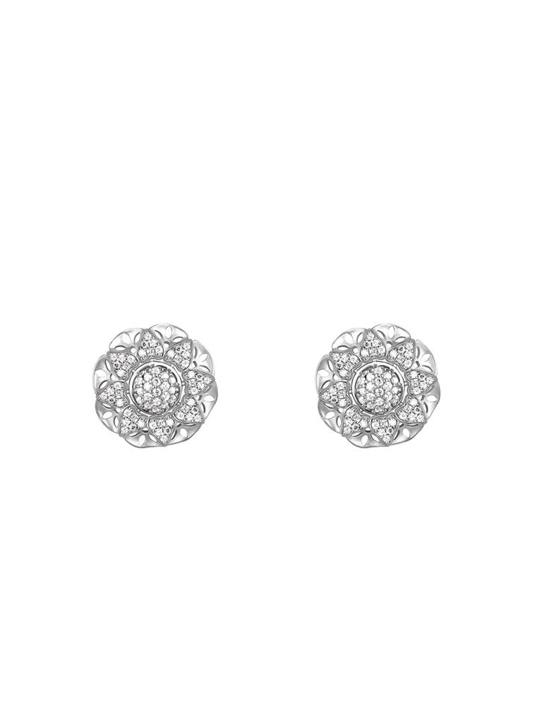 GIVA 925 Sterling Silver Anushka Sharma Silver Sparkles Stud Earrings