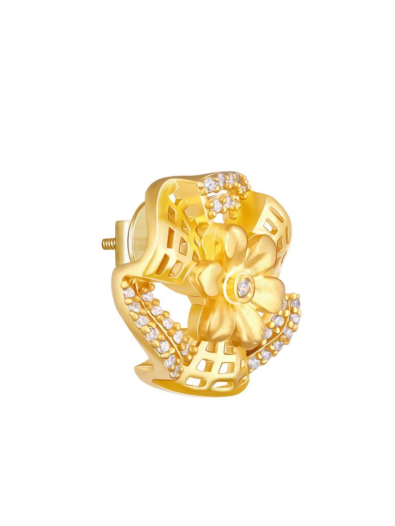 GIVA 925 Sterling Silver Anushka Sharma Golden Bewitching Beauty Stud Earrings