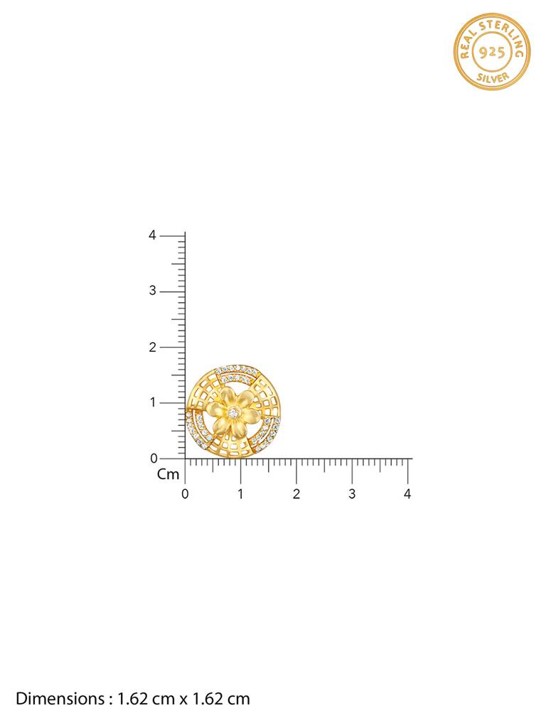 GIVA 925 Sterling Silver Anushka Sharma Golden Bewitching Beauty Stud Earrings