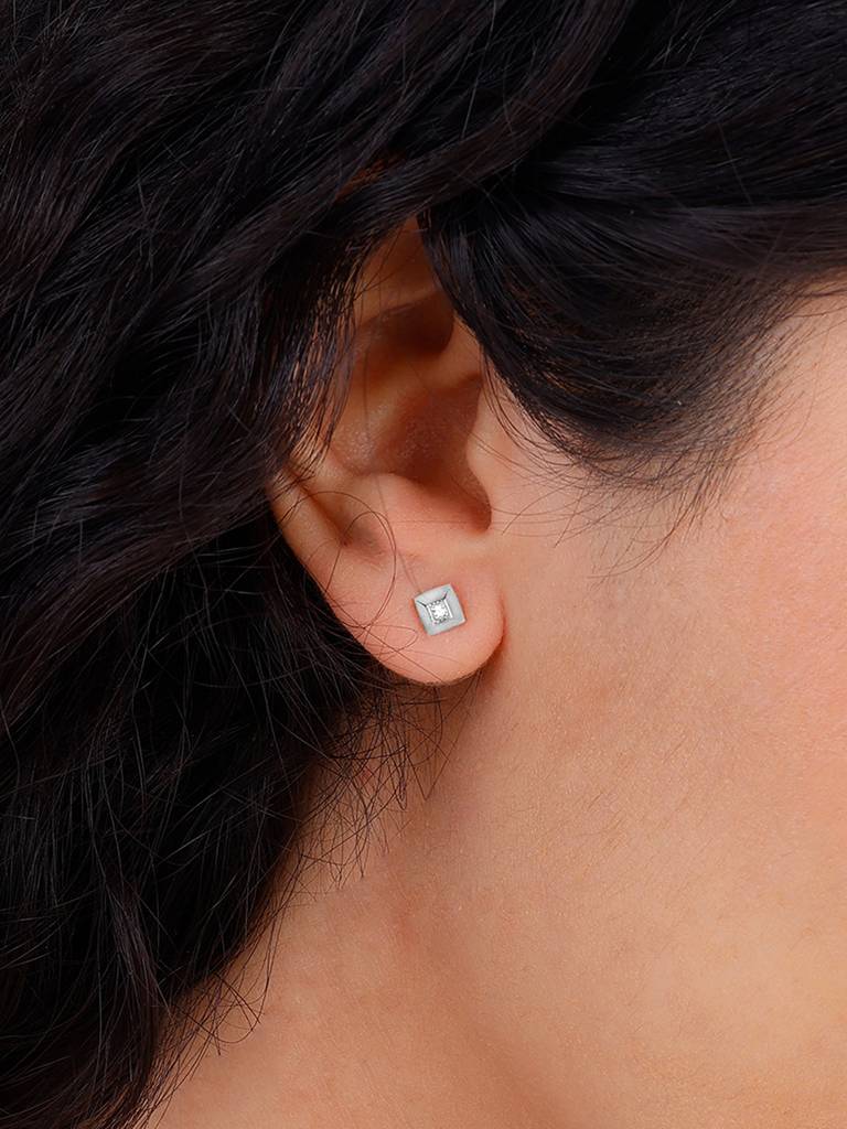 Giva 925 Sterling Silver Angles Of The Cube Signature Earrings