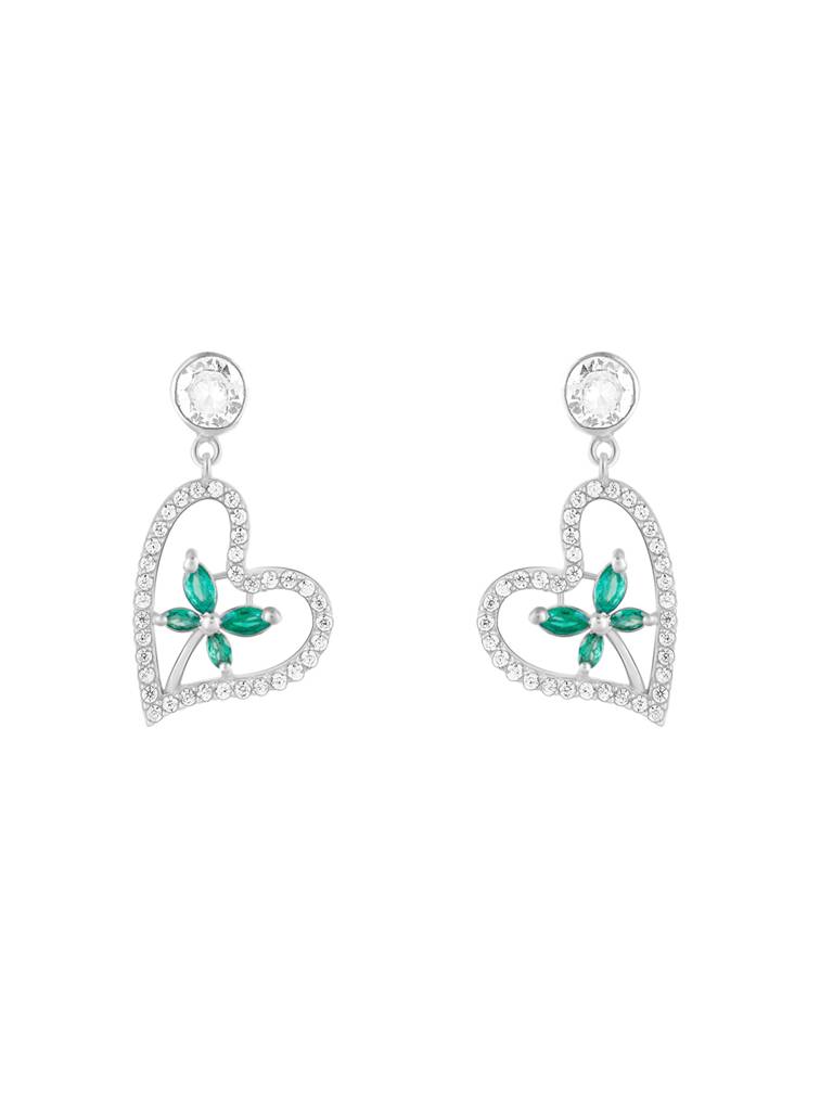 Giva 925 Sterling Silver Heart Of Butterfly Earrings