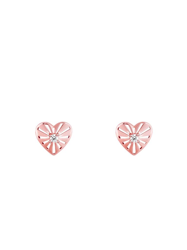 GIVA 925 Sterling Silver Rose Gold The Sunshine of My Life Heart Earrings
