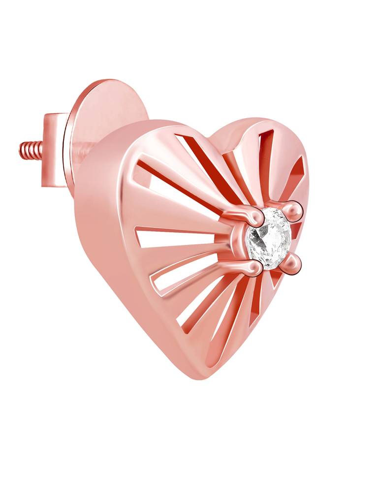 GIVA 925 Sterling Silver Rose Gold The Sunshine of My Life Heart Earrings