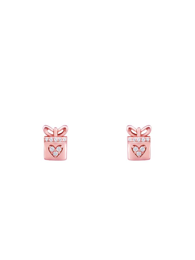 GIVA 925 Sterling Silver Rose Gold Zircon Heart Gift Earrings