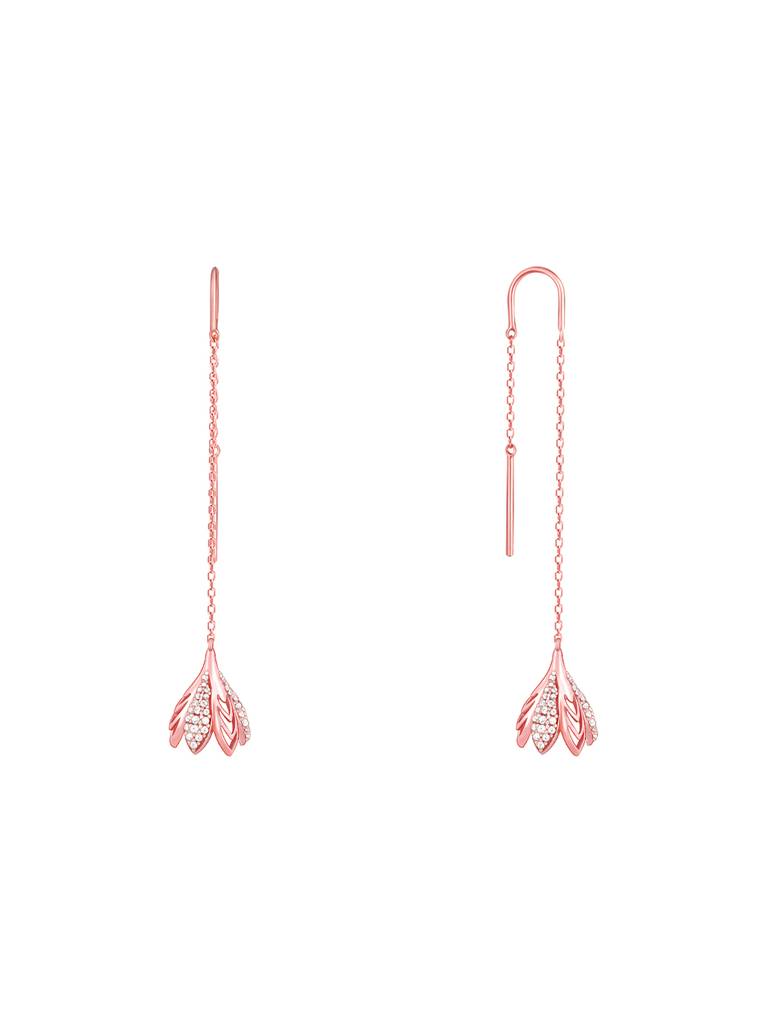 GIVA 925 Sterling Silver Rose Gold Blooming Crocus Earrings