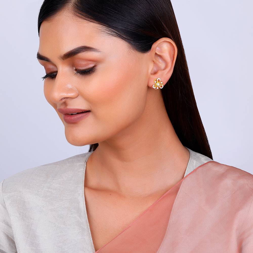 Giva 925 Silver Golden Blè´¸M Earrings : ER01849