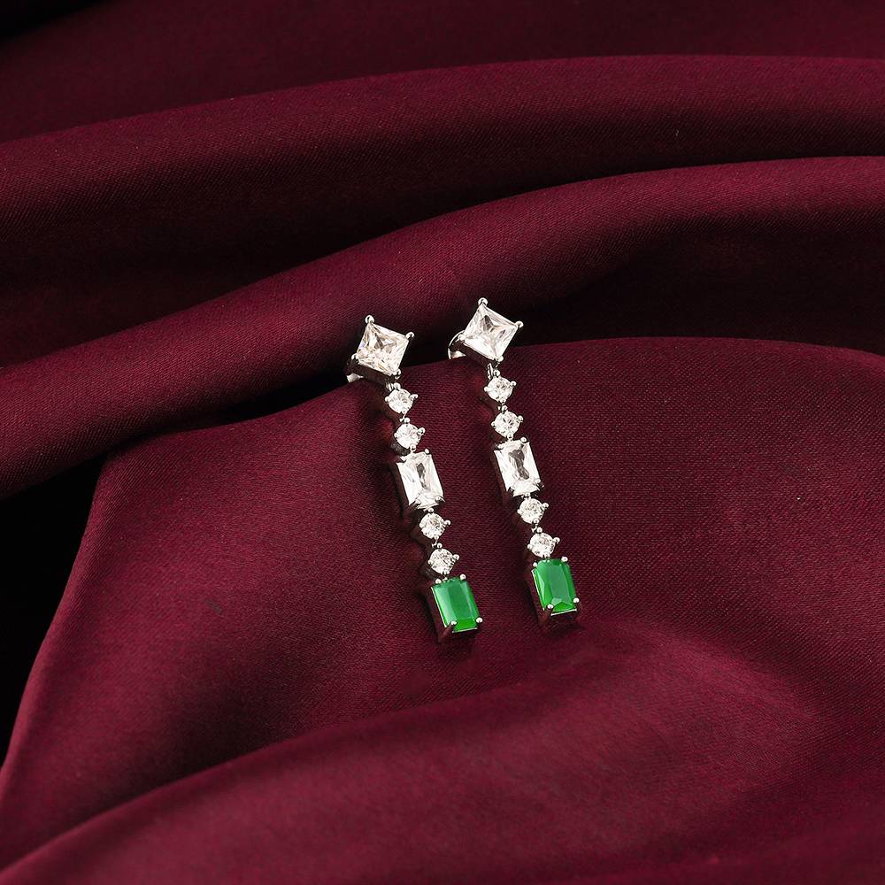 Giva 925 Silver Artful Green Earrings : ER01851