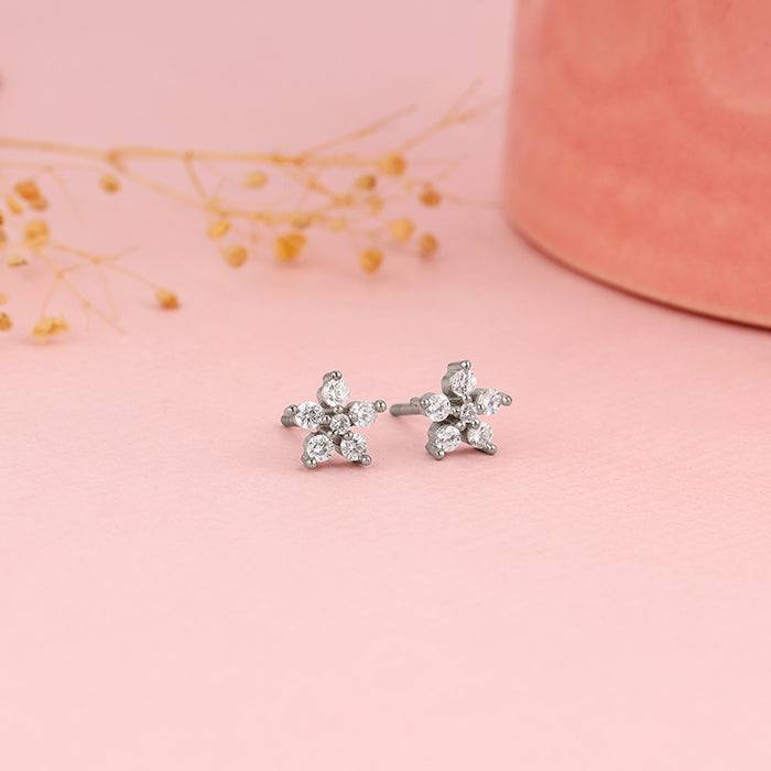 Giva 925 Sterling Silver Twinkling Floral Earrings| Studs To Gift Women & Girls | With Cer : ER01859