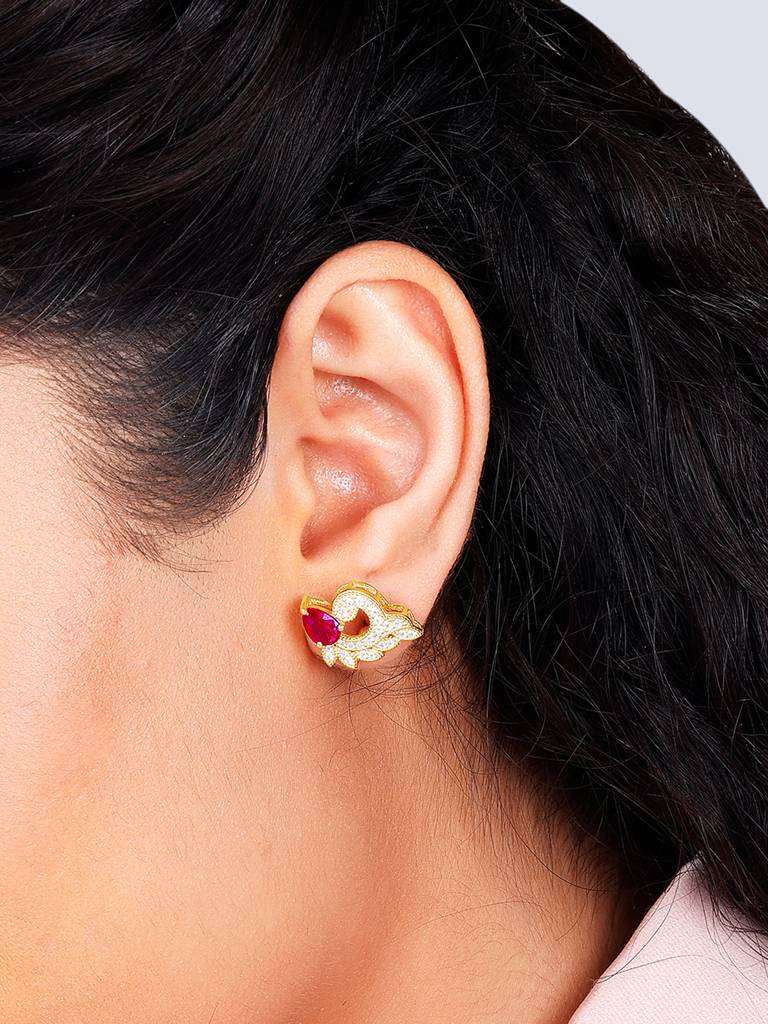 Giva 925 Sterling Silver Golden Meant To Shine Earrings