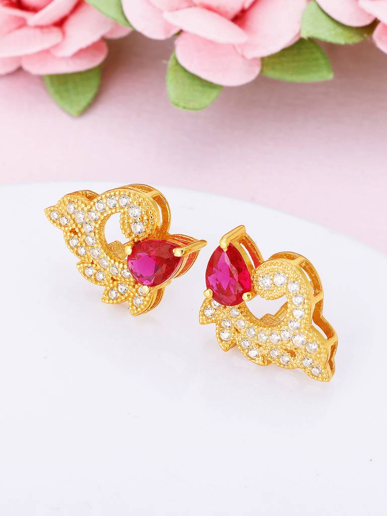 Giva 925 Sterling Silver Golden Meant To Shine Earrings
