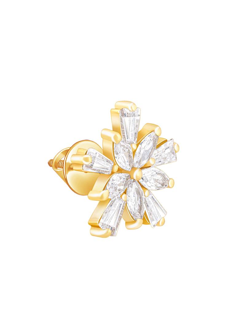 Giva 925 Silver Golden Floral Radiance Earrings : ER01878
