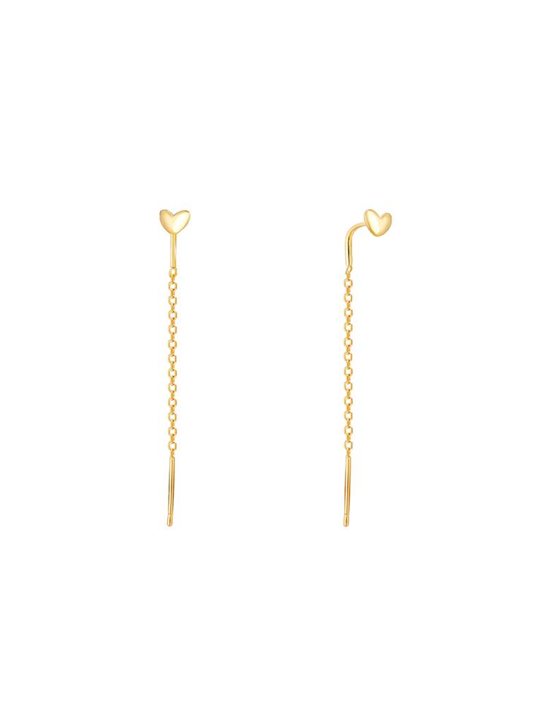 Giva 925 Sterling Silver Gold Give Me Your Heart Earrings