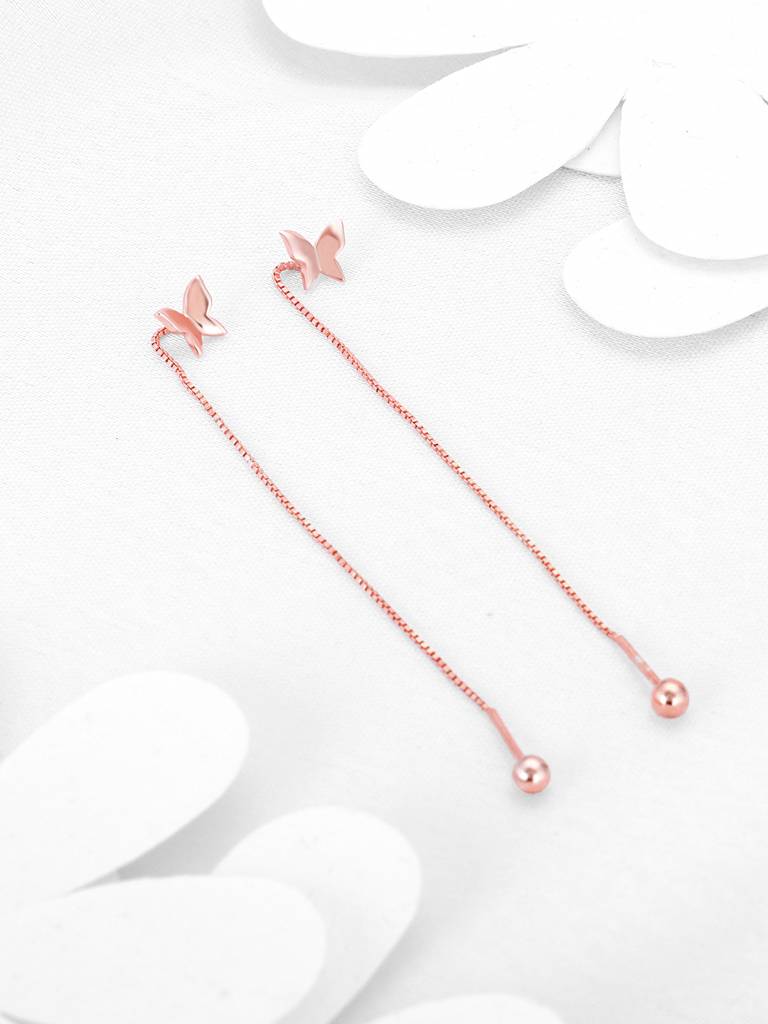 Giva 925 Sterling Silver Butterfly In Flight Earrings