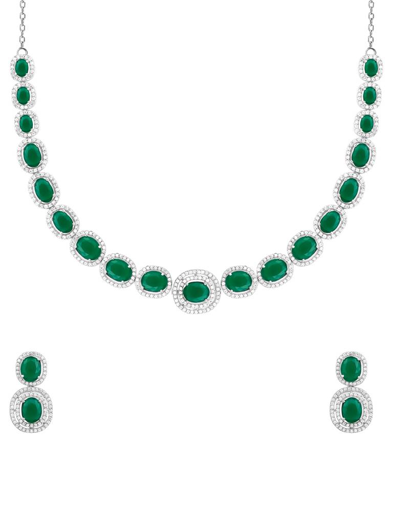 GIVA 925 Sterling Silver Lovesick Green Set