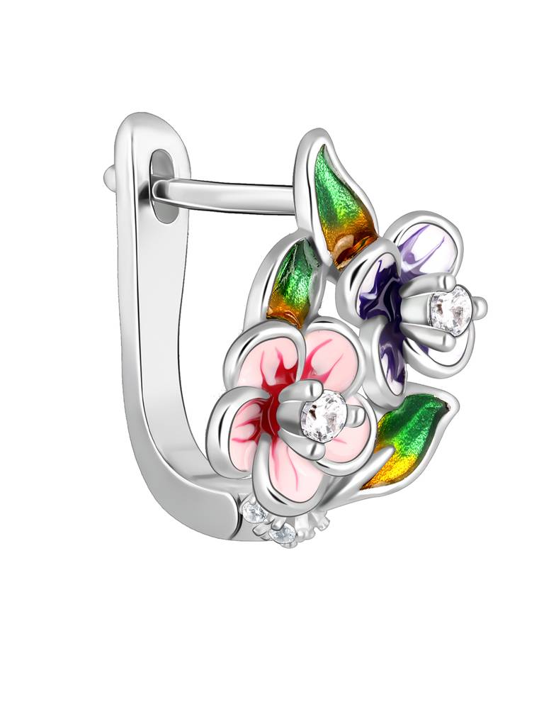 Giva 925 Sterling Silver Sparkle And Bloom Earrings
