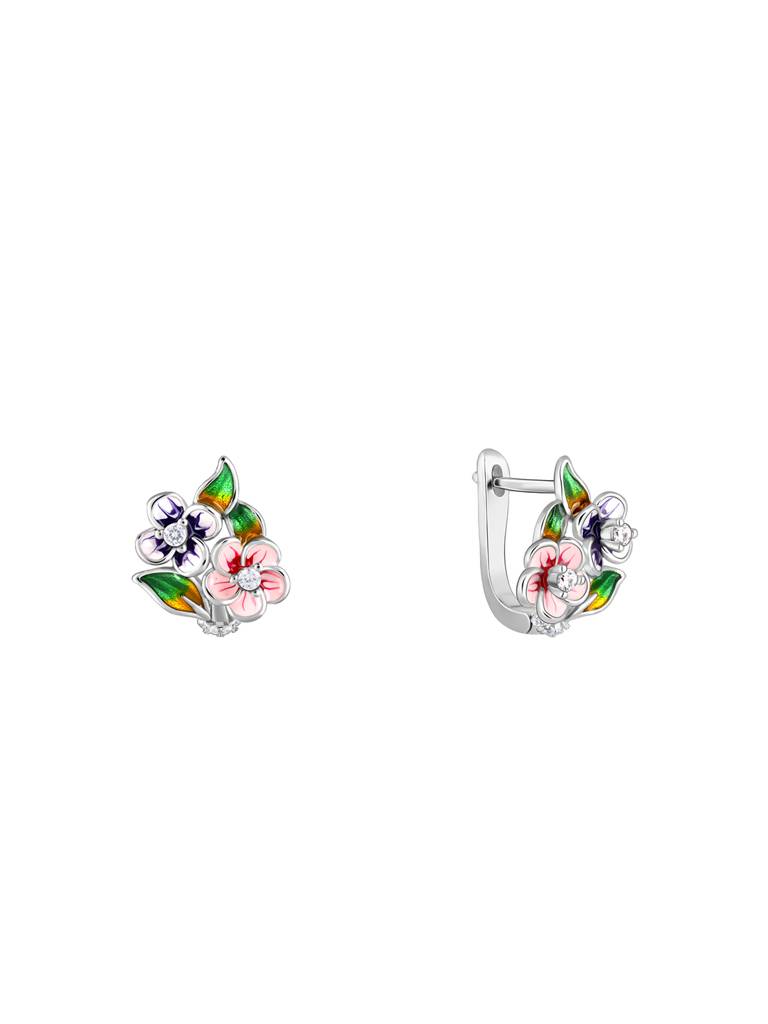 Giva 925 Sterling Silver Sparkle And Bloom Earrings