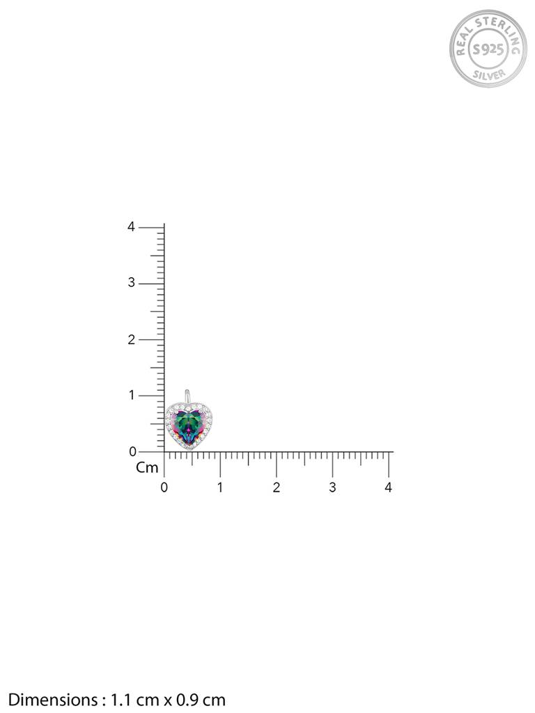 GIVA 925 Sterling Silver Mystical Prism Heart Earrings