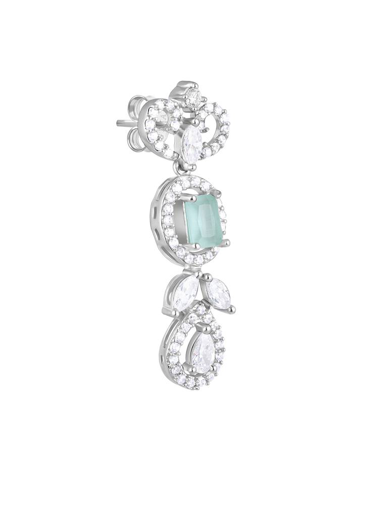 GIVA 925 Sterling Silver Green Imperial Earrings