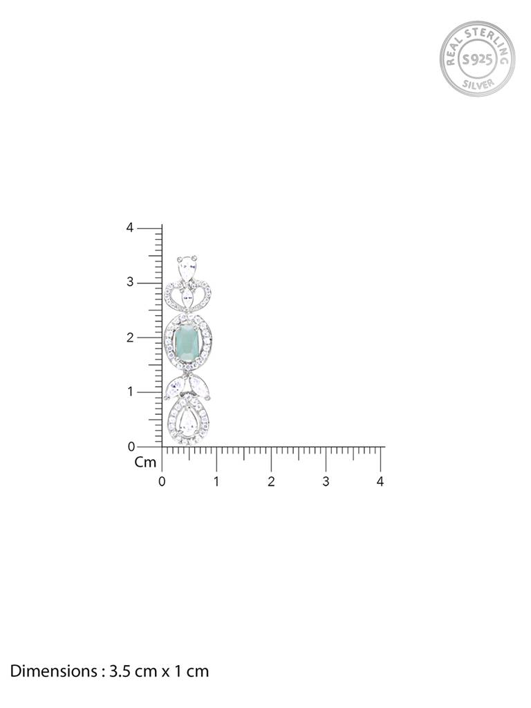 GIVA 925 Sterling Silver Green Imperial Earrings