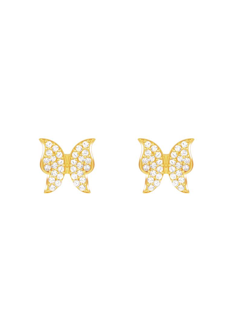 Giva 925 Sterling Silver Golden Butterfly Stud Earrings