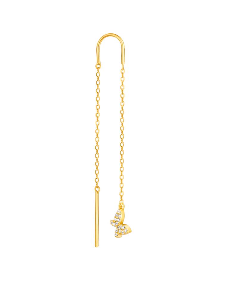 Giva 925 Sterling Silver Golden Flying Butterfly Earrings
