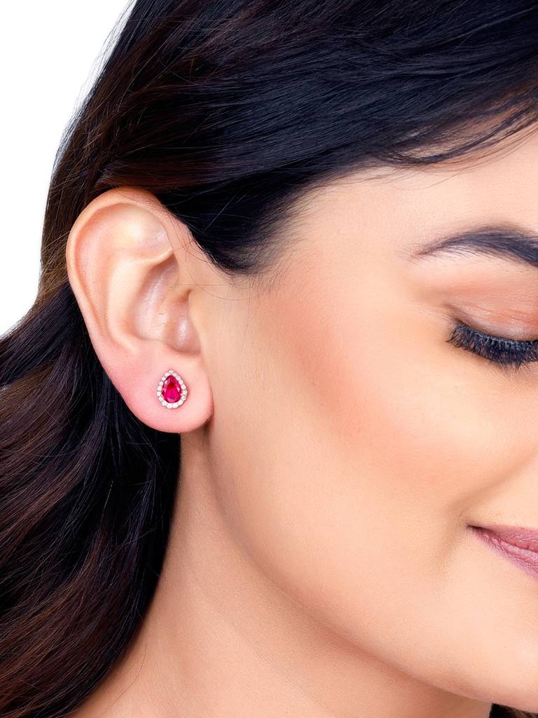 Giva 925 Sterling Silver Rose Gold Be Bold And Beautiful Earrings