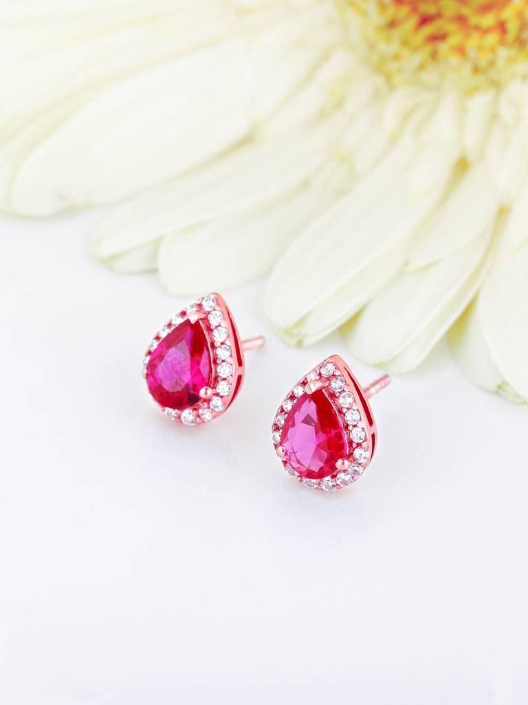 Giva 925 Sterling Silver Rose Gold Be Bold And Beautiful Earrings