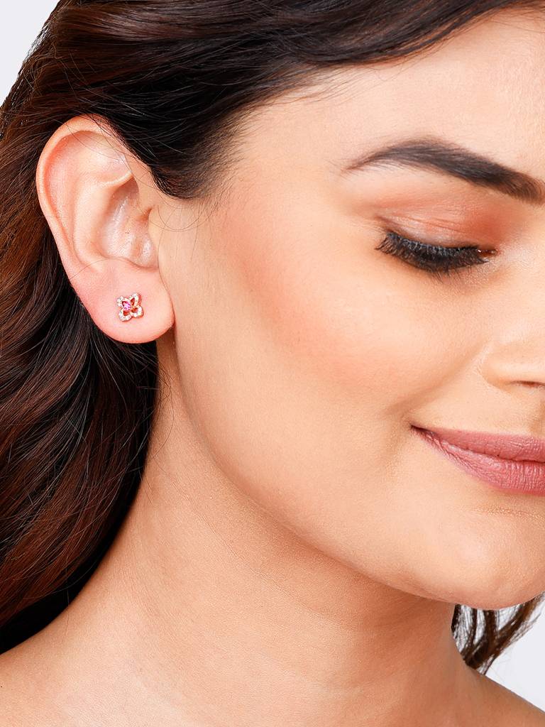 Giva 925 Sterling Silver Rose Gold Aura Of Compassion Earrings