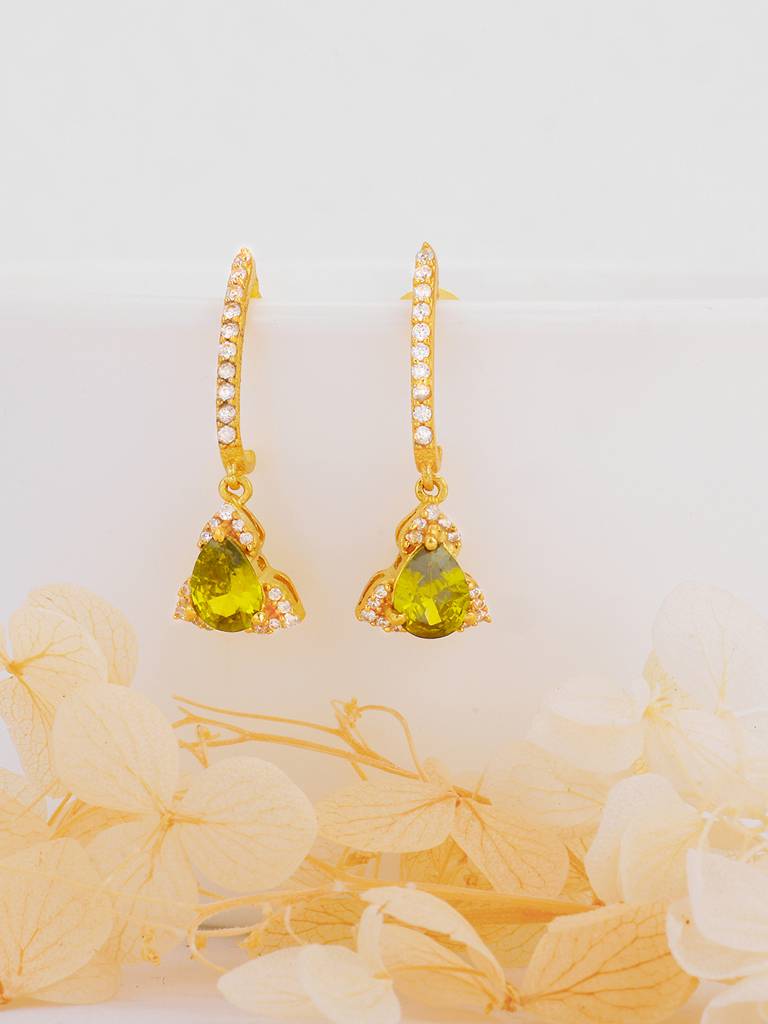 Giva 925 Sterling Silver Golden Dazzling Glow Earrings