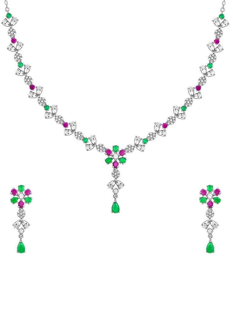 GIVA 925 Sterling Silver Blooming Floweret Set