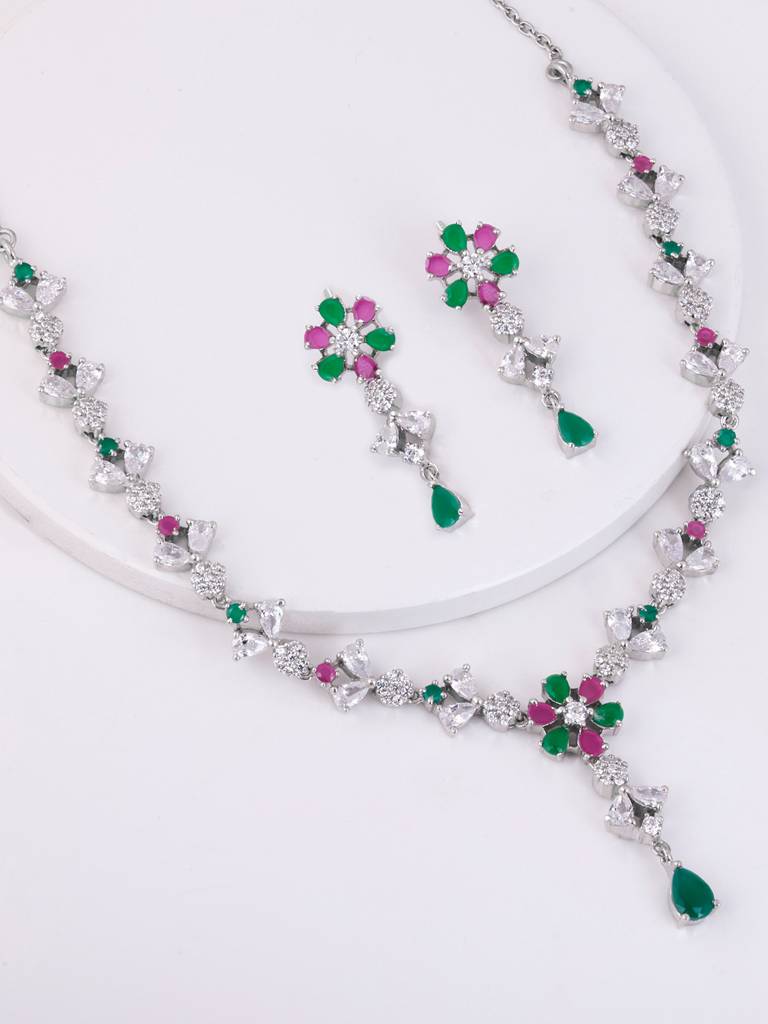 GIVA 925 Sterling Silver Blooming Floweret Set