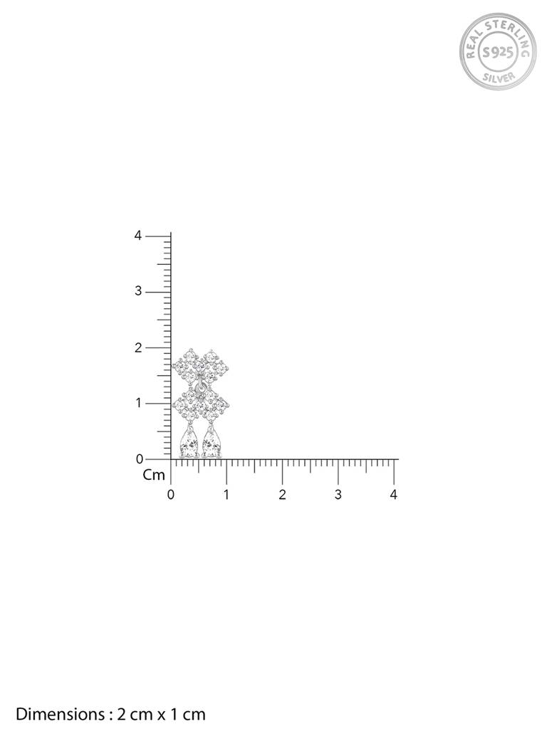 Giva 925 Sterling Silver Sparkling Star Earrings